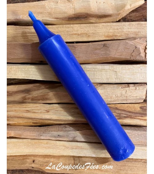 Petit cierge Bleu en cire végétale