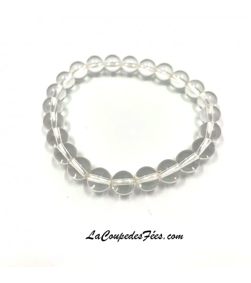 Bracelet Pierre Cristal de roche (8 mm)