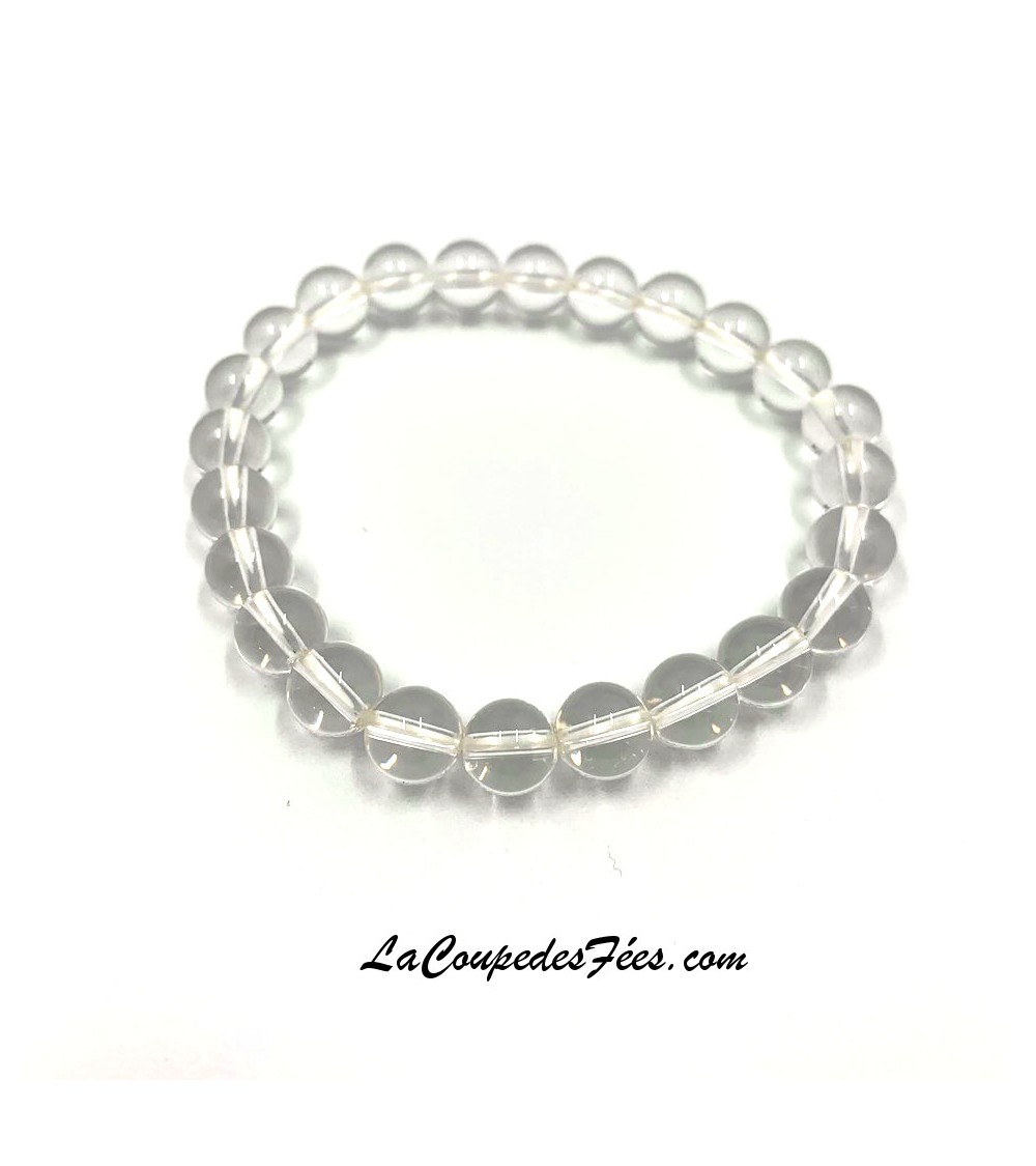 Bracelet Pierre Cristal de roche (8 mm)