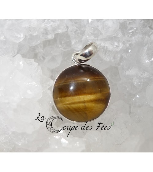 Pendentif Oeil de Tigre & Argent2