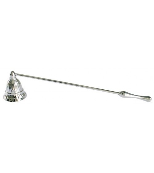 Eteignoir laiton argenté - cloche striée