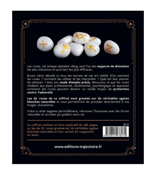 Les Runes - Le livre & 25 runes en agate - Coffret
