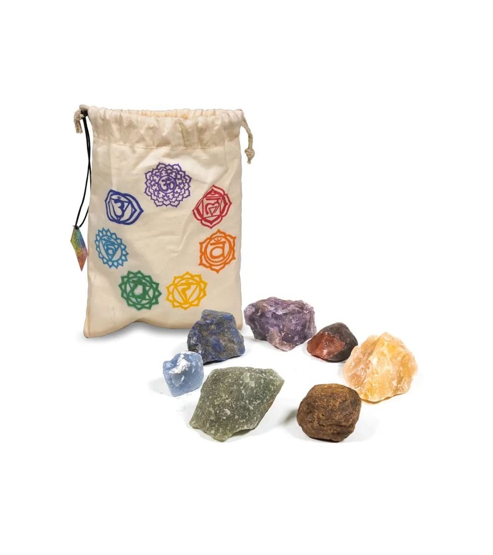Set 7 pierres de chakra brutes