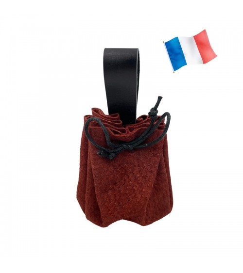 Pochette Simple Cuir rouge