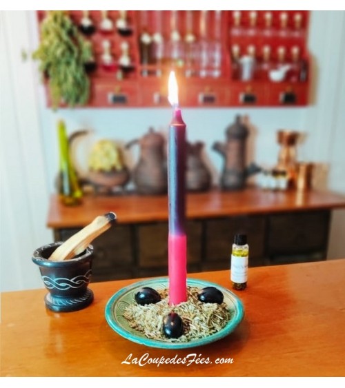 Cierge Rituel "Contre-Sort & Force"