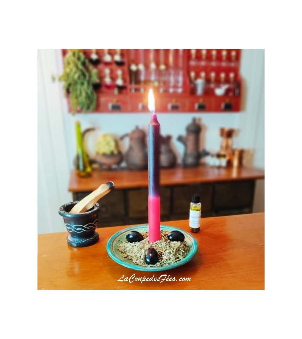 Cierge Rituel "Contre-Sort & Force"