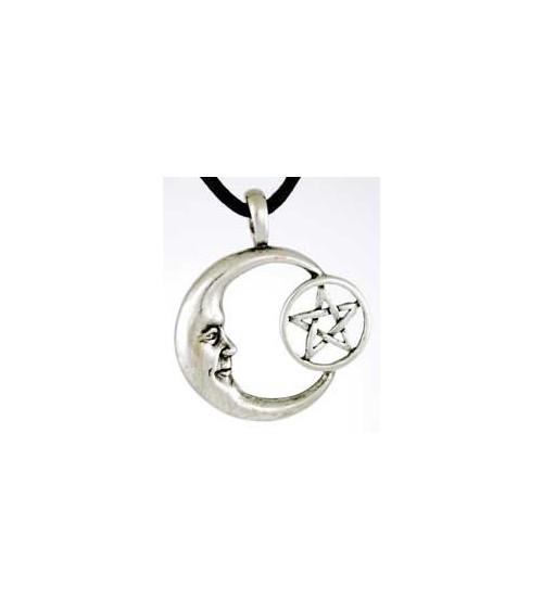 Amulette Lune Pentagramme