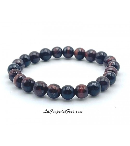 Bracelet en Œil de Taureau – Force & Protection | Perles 8 mm