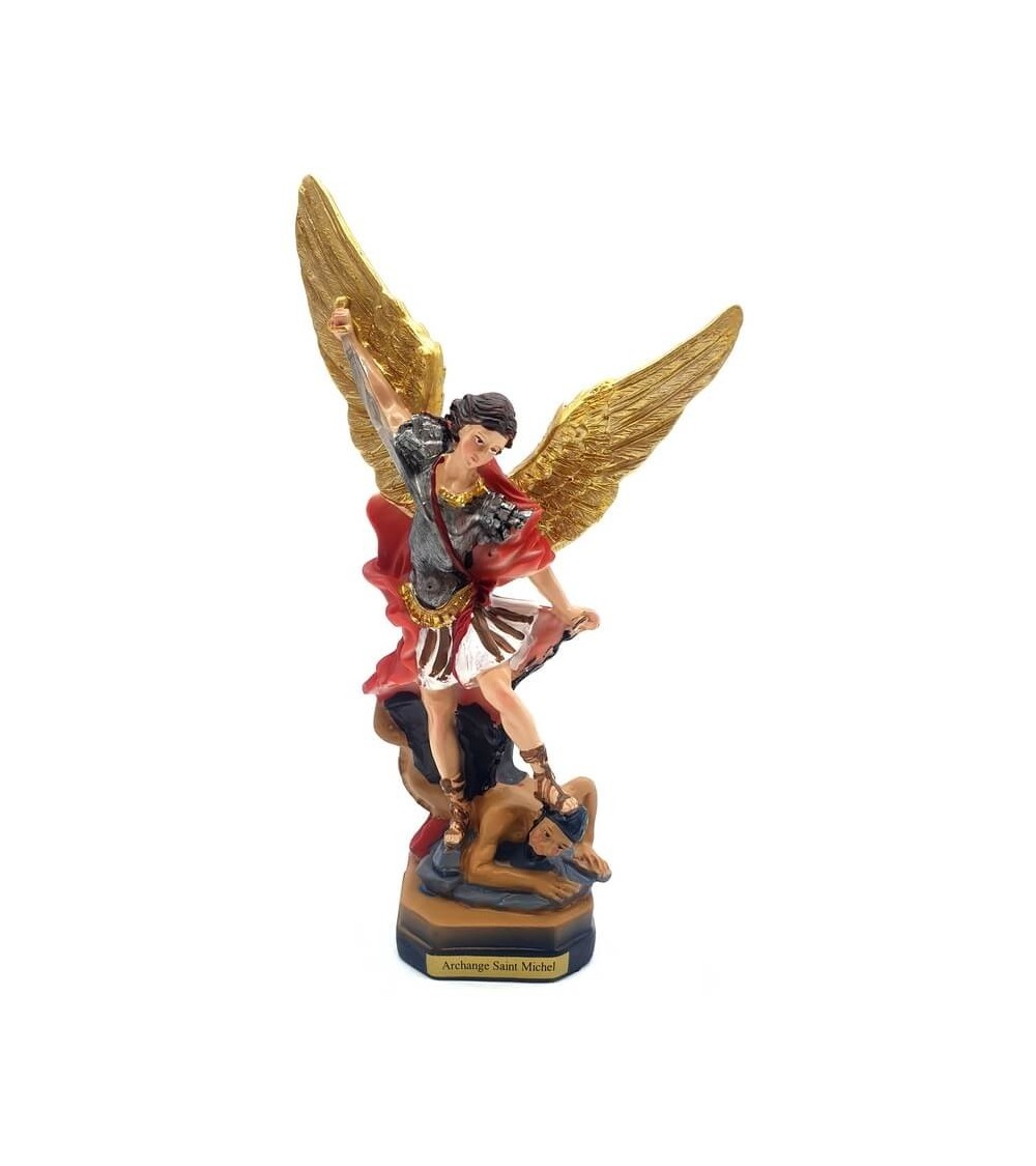 Statue "Saint Michel Archange" – Résine Peinte à la Main (20 cm)