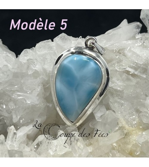 Pendentif Larimar & Argent