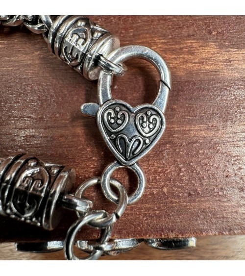 bracelet triple lune et coeur