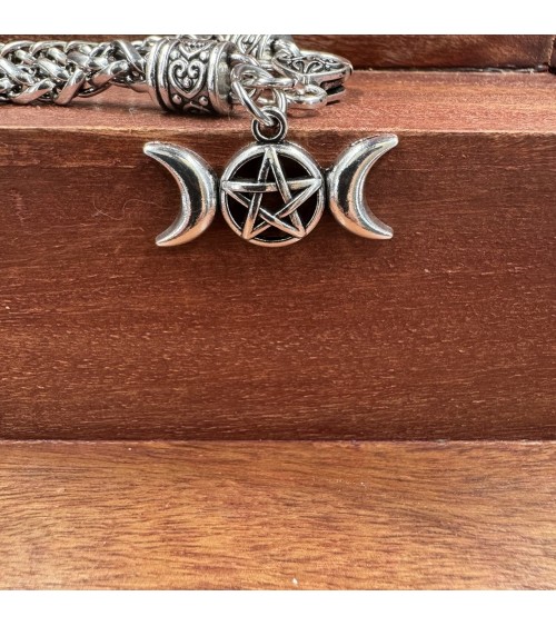 bracelet triple lune et coeur