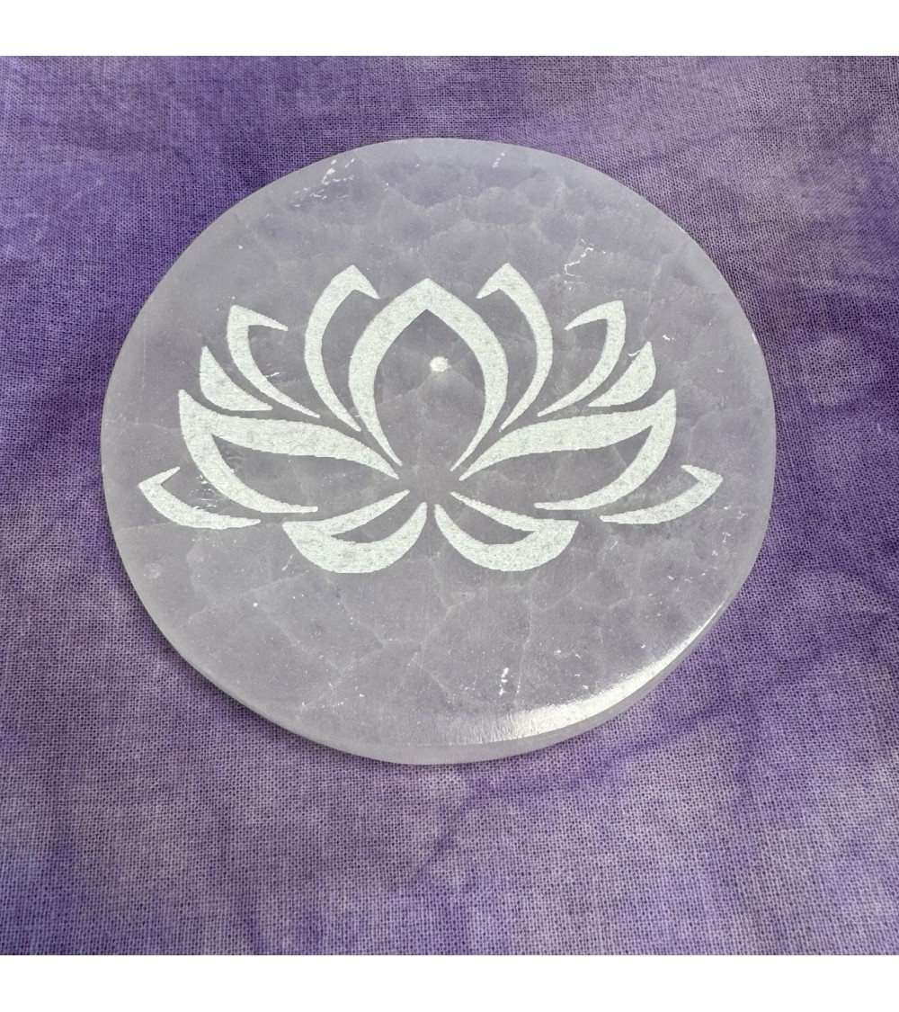 Porte encens Sélénite Lotus