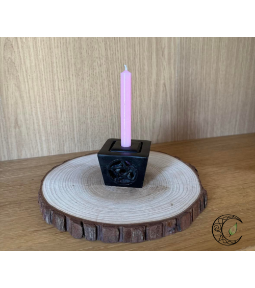 Mini Cierge rose en cire végétale