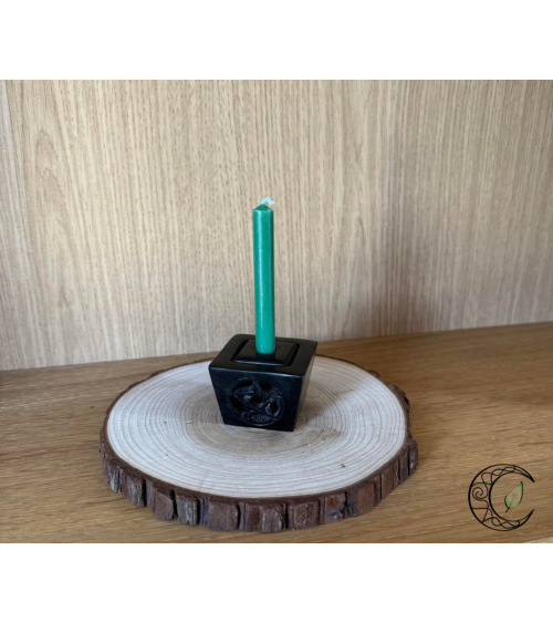 Mini Cierge Vert en cire naturelle