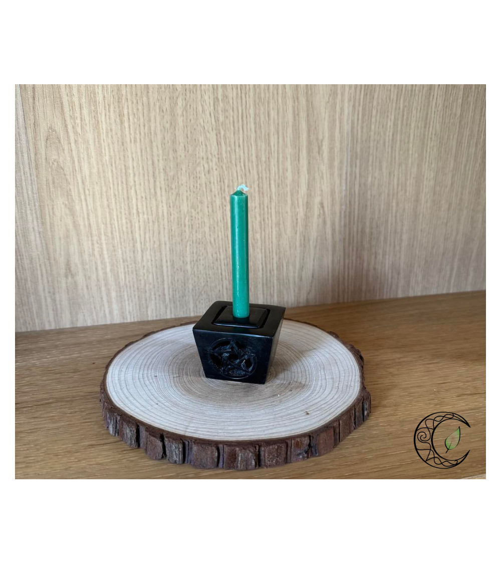 Mini Cierge Vert en cire naturelle