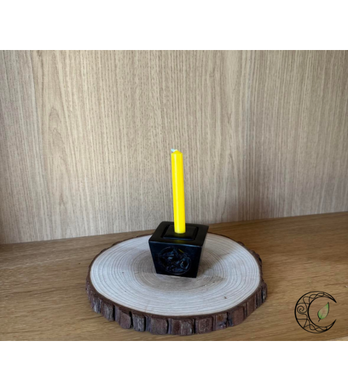 Mini cierge jaune en cire végetale