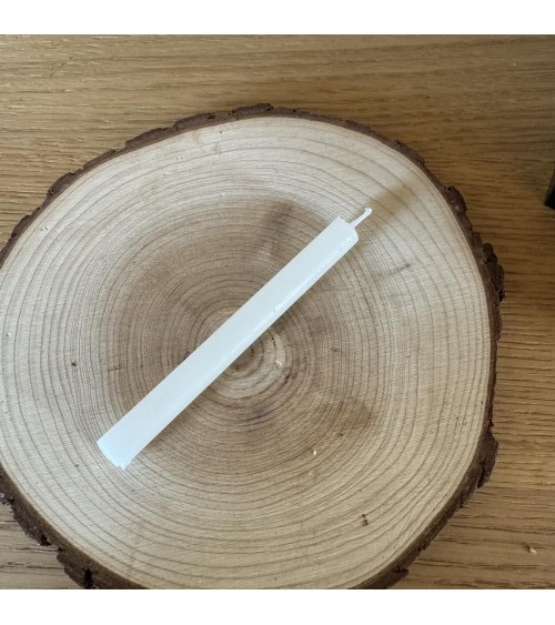 Mini cierge blanc en cire naturelle