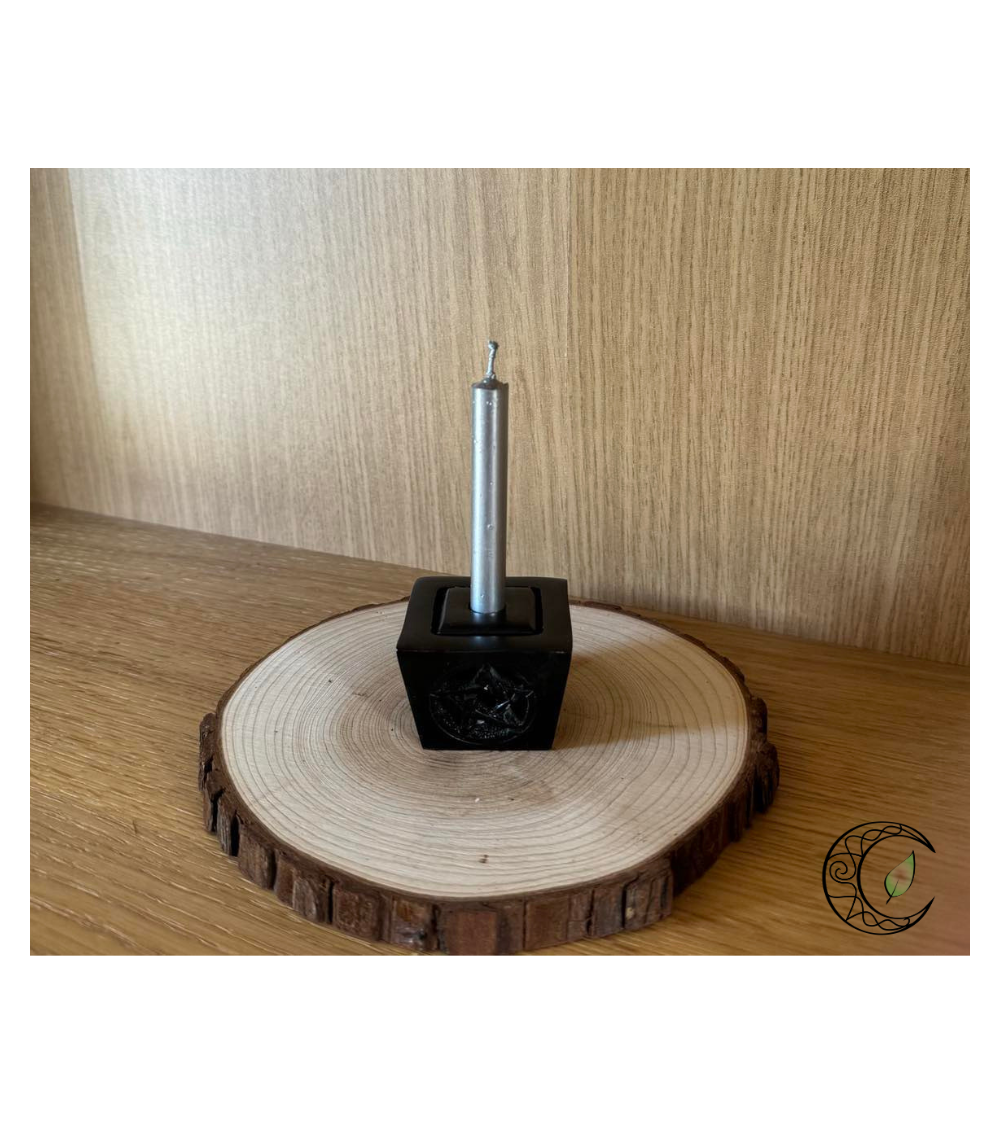 Mini Cierge Argent en cire naturelle