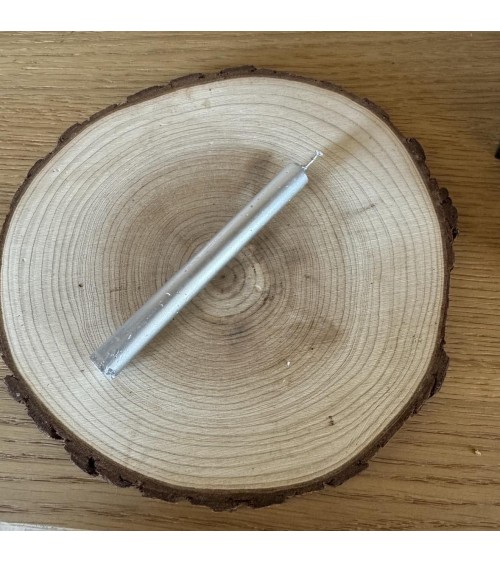 Mini Cierge Argent en cire naturelle
