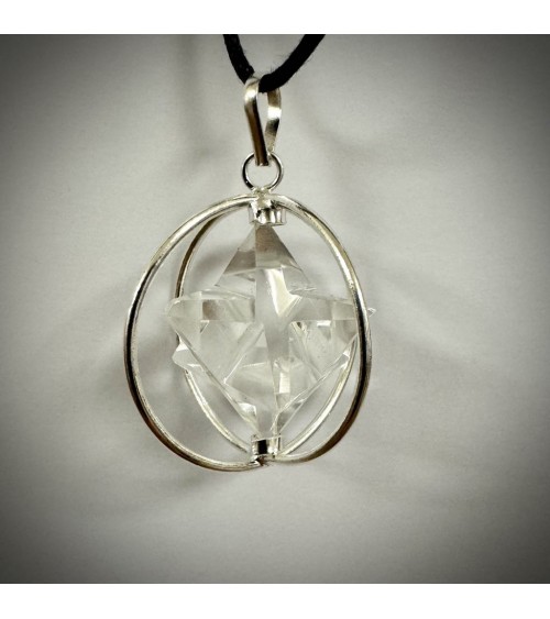Pendentif Merkaba en Cristal de roche
