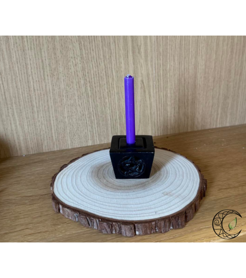 Mini cierge violet en cire végétale