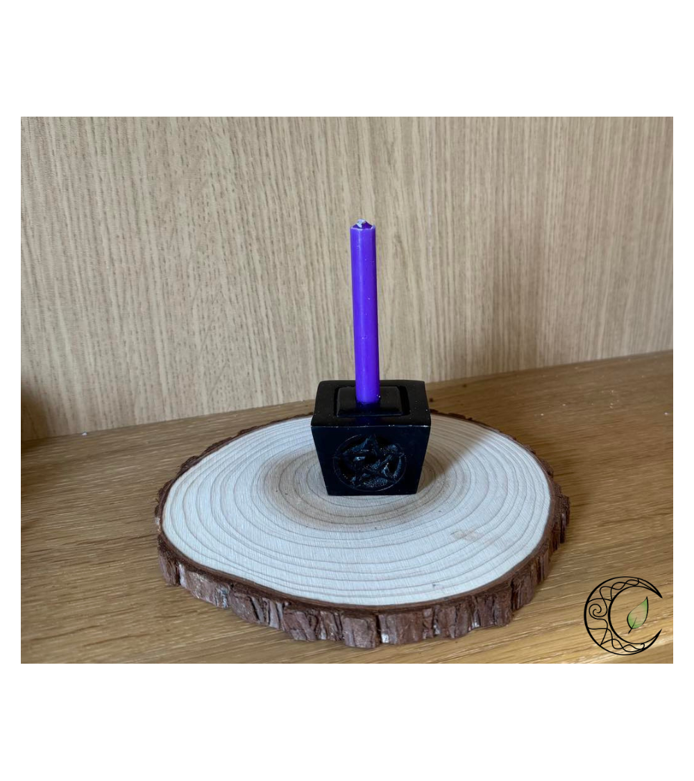 Mini cierge violet en cire végétale