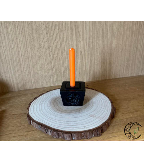 Mini cierge orange en cire végétale