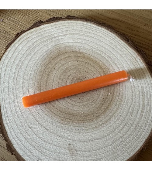 Mini cierge orange en cire végétale