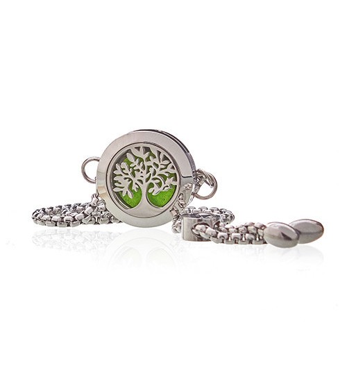 Bracelet médaillon diffuseur Arbre de vie 20 mm