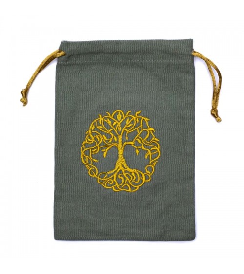 Sac en coton arbre de vie vert