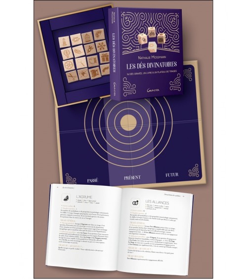 Les Dés divinatoires - 16 dés gravés, un plateau de tirages & un livre