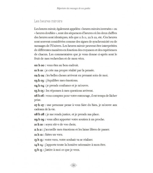 Répertoire des messages de vos guides