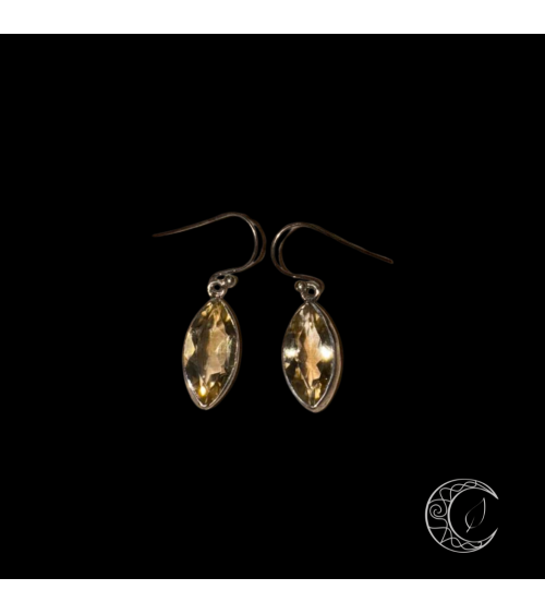 Boucles d'oreilles Citrine naturelle & Argent 925