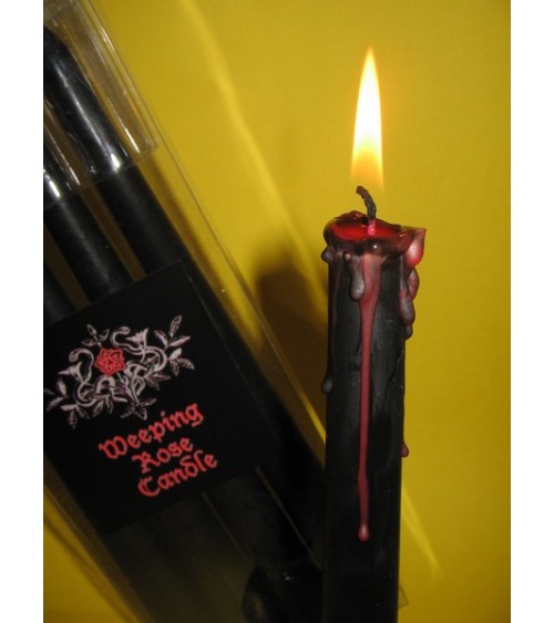 Bougie Noire Larmes Rouges