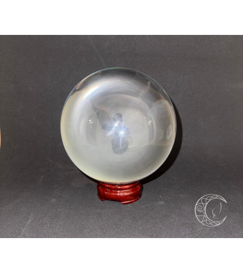 Boule de Cristal 80 mm support bois
