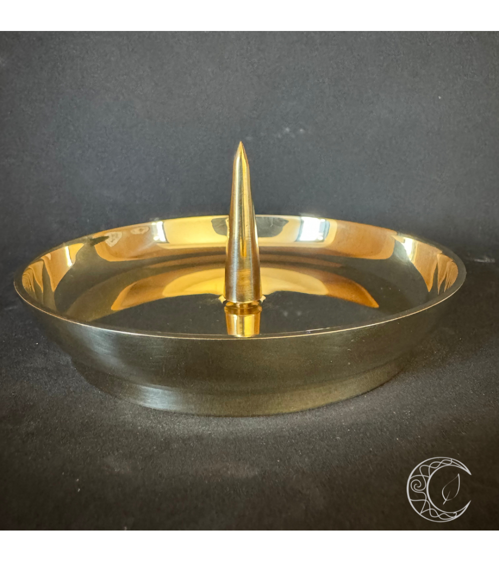 Bougeoir plat avec pointe