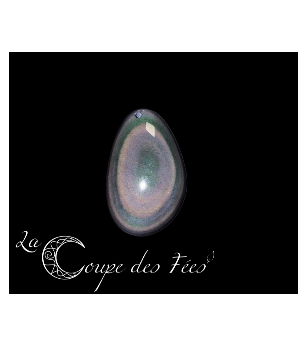 Pendentif cabochon percé Oeil Céleste 9