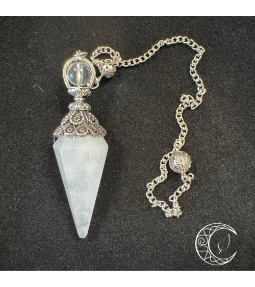 Pendule Cristal de roche et métal