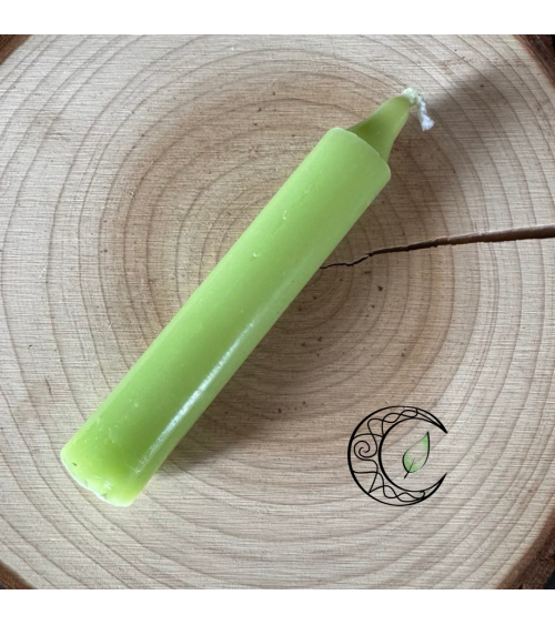 Petit Cierge Vert clair en cire naturelle