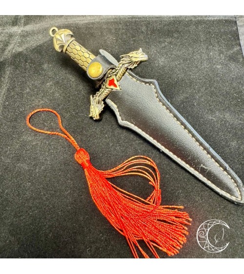Athamé Dragon avec fourreau