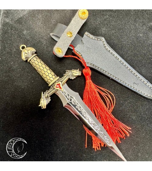 Athamé Dragon avec fourreau