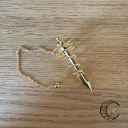 Pendule Spirale Doré GM