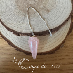 Pendule Cône en Quartz Rose