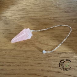 Pendule Cône en Quartz Rose