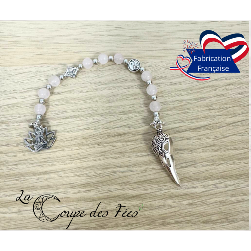 Perles de Prières – Échelle de Sorcière de Poche en Quartz rose