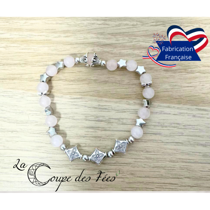 Perles de Prières – Bracelet Rituel en Quartz rose (13 perles)