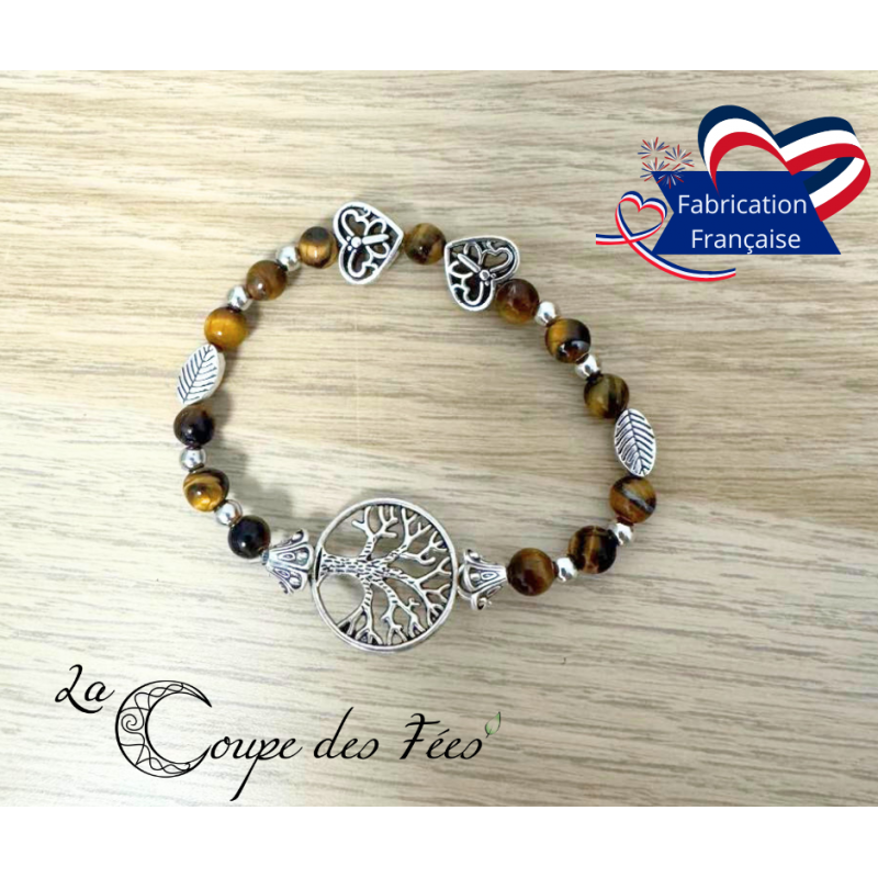 Perles de Prières – Bracelet Rituel en Oeil de tigre (13 perles)