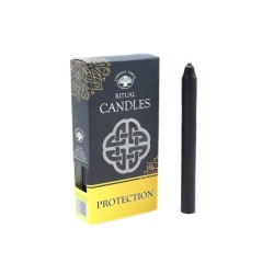 Bougies Rituel Protection - Noires 10 pièces