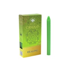 Bougie Rituel Guérison- Vertes 10 Pièces